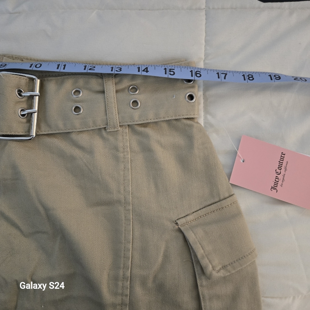 Juicy Couture Cargo Mini Skirt Y2K Belted Streetwear Size : 30 - Picture 9 of 11